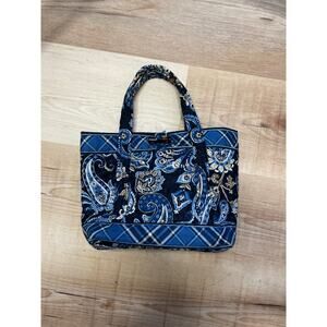 Vera Bradley Blue Windsor Navy Mini Tote Bag